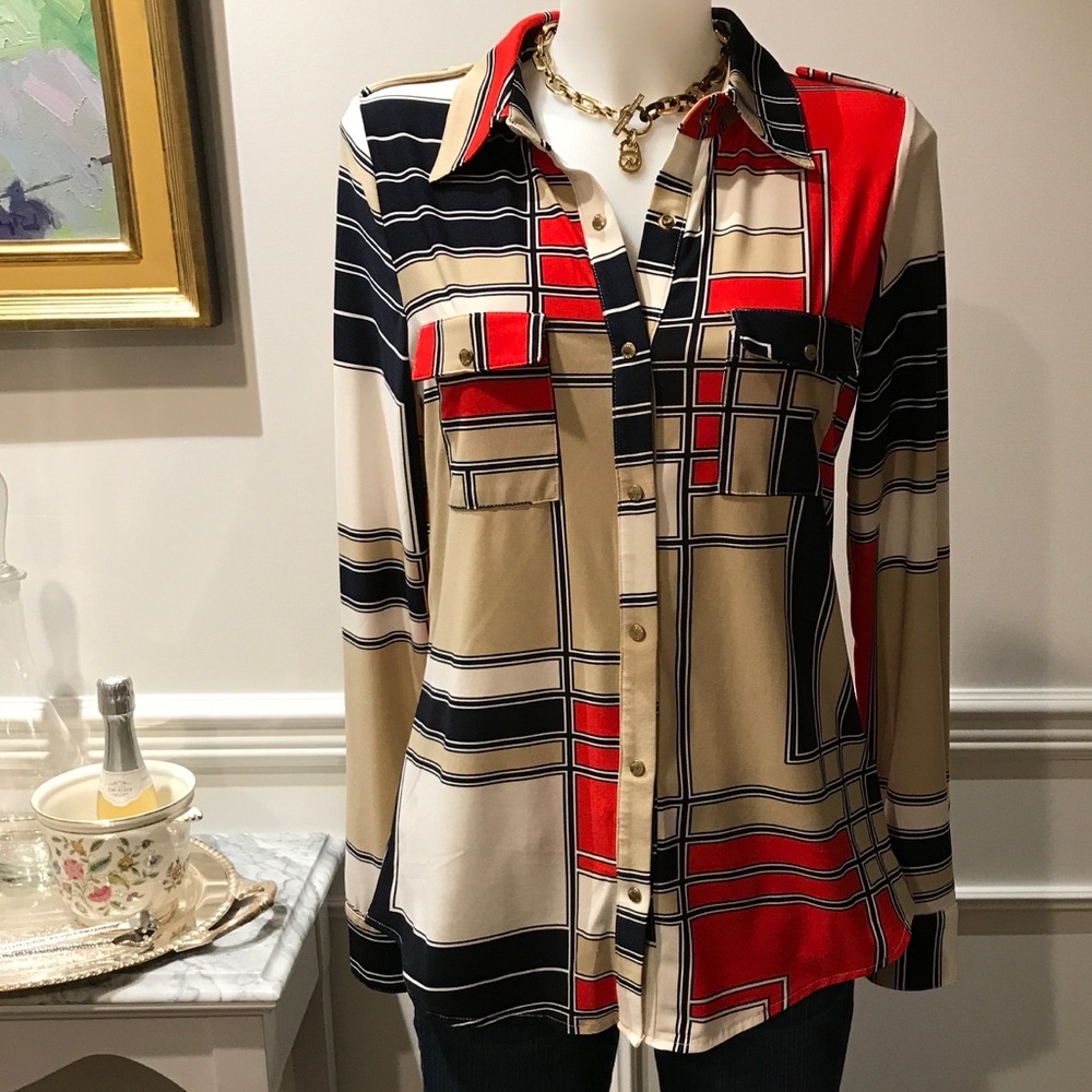 BCBG MAXAZRIA long sleeve blouse